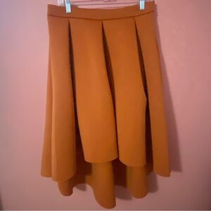 Ashley Stewart Bold Orange High Low Skirt